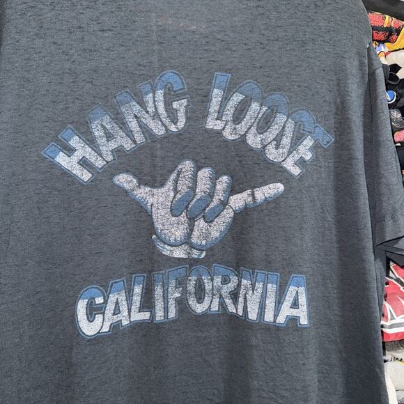 Vintage 80s Hang Loose California Surfing Shirt Size Xl - Picture 6 of 6